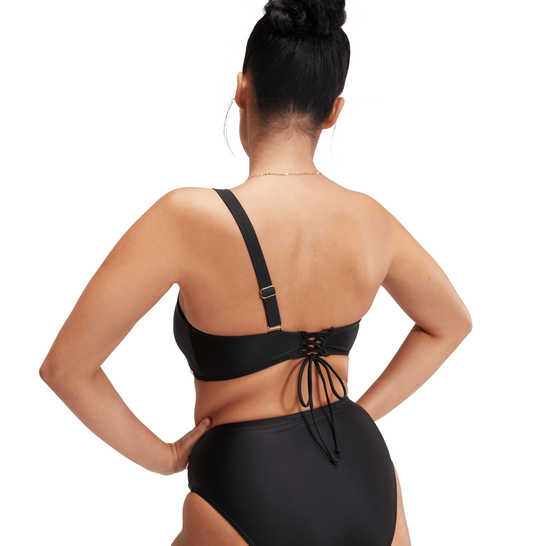 Shaping Asymmetric naisten bikiniyläosa, mustaSpeedo