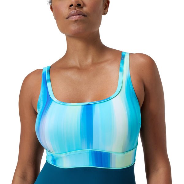 Shaping ContourEclipse Printed naisten uimapuku, sininen - Speedo