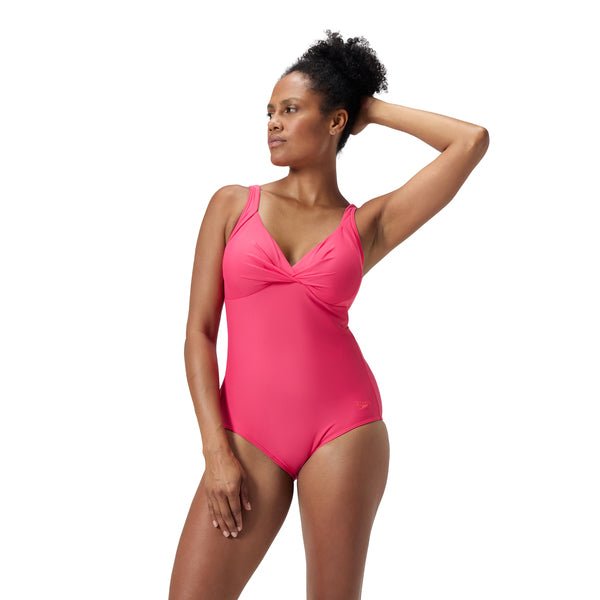 Shaping Cross Knot 1 Piece naisten uimapuku, pinkki - Speedo