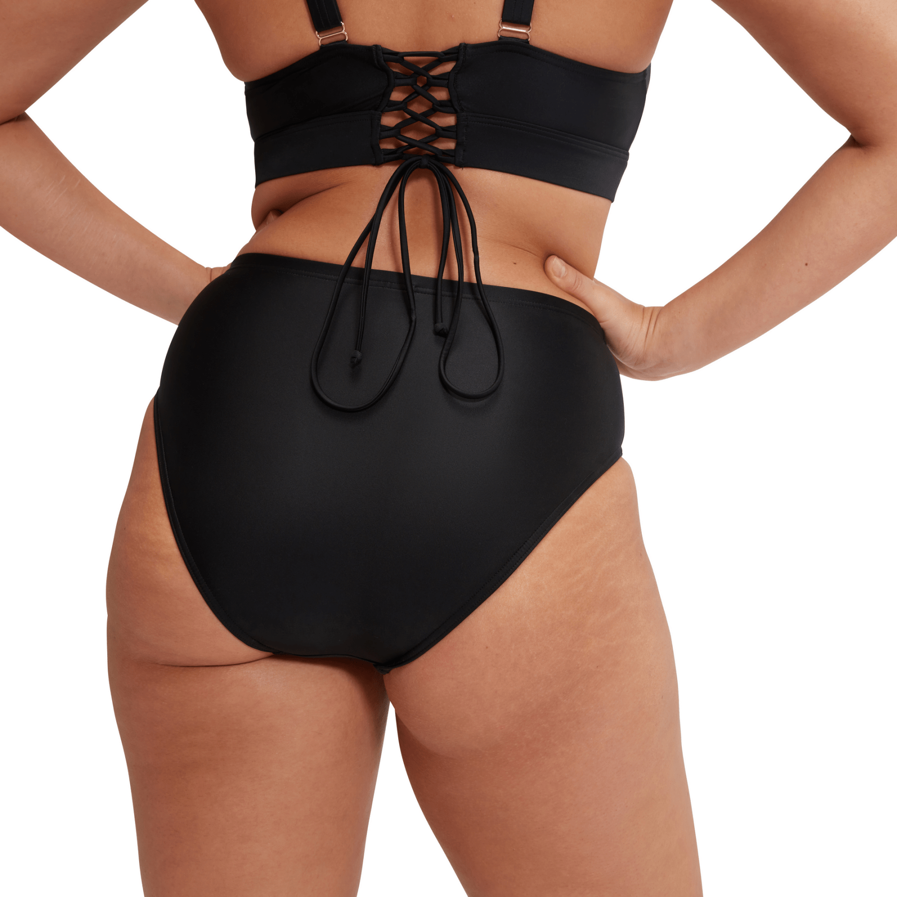 Shaping High Waist naisten bikinialaosa, mustaSpeedo