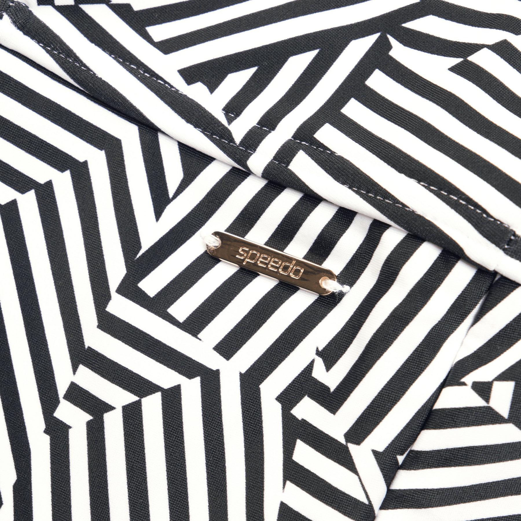 Shaping Printed Asymmetric naisten uimapuku, musta - valkoinenSpeedo