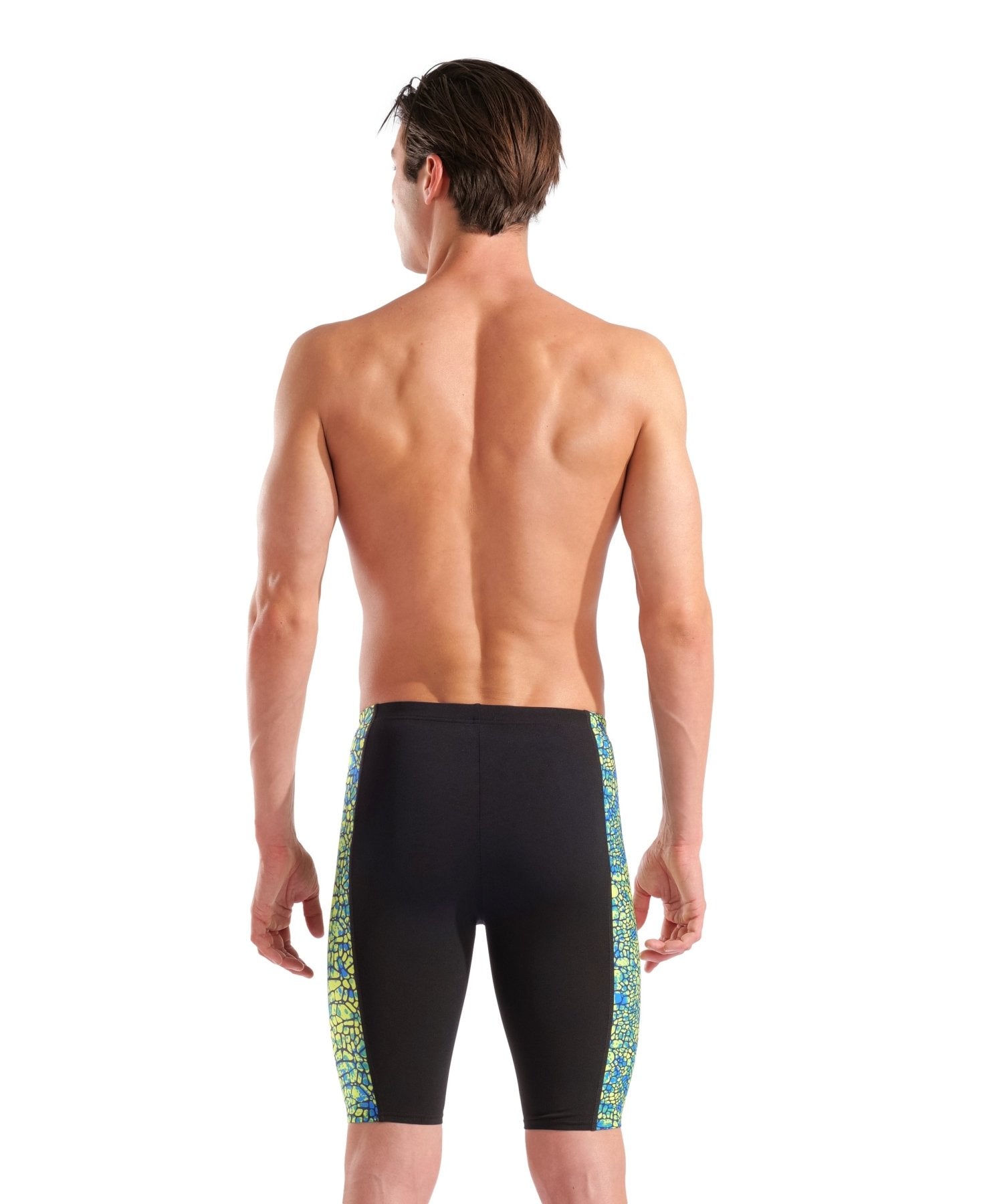 Snakeskin Swim Jammer miesten uimahousut, musta - vihreäArena