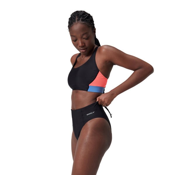 Solid Hi Waist naisten bikini alaosa, mustaSpeedo