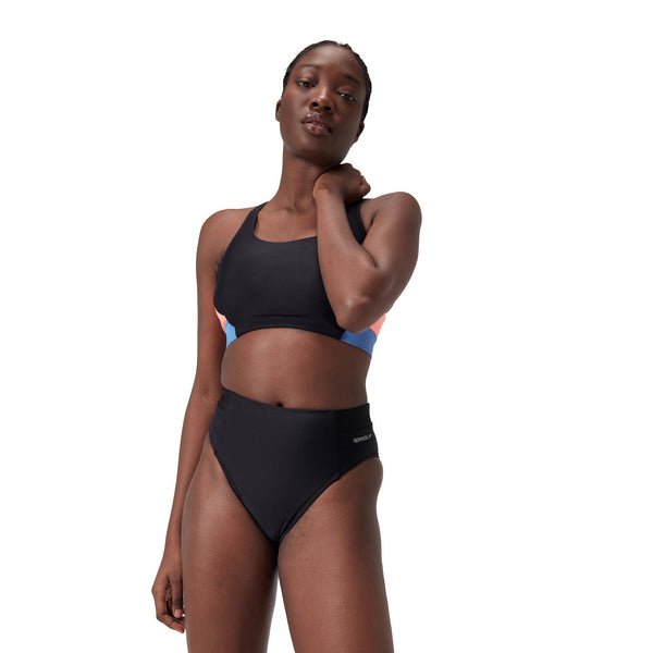 Solid Hi Waist naisten bikini alaosa, mustaSpeedo