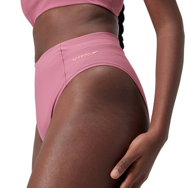 Solid Hi Waist naisten bikini alaosa, rosaSpeedo