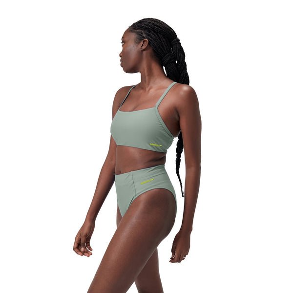 Solid Hi Waist naisten bikini alaosa, vihreäSpeedo