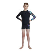 Speedo Digital Allover Rash lasten pitkähihainen UV-paita – UPF 40+ suoja, Eco EnduraFlex -materiaali