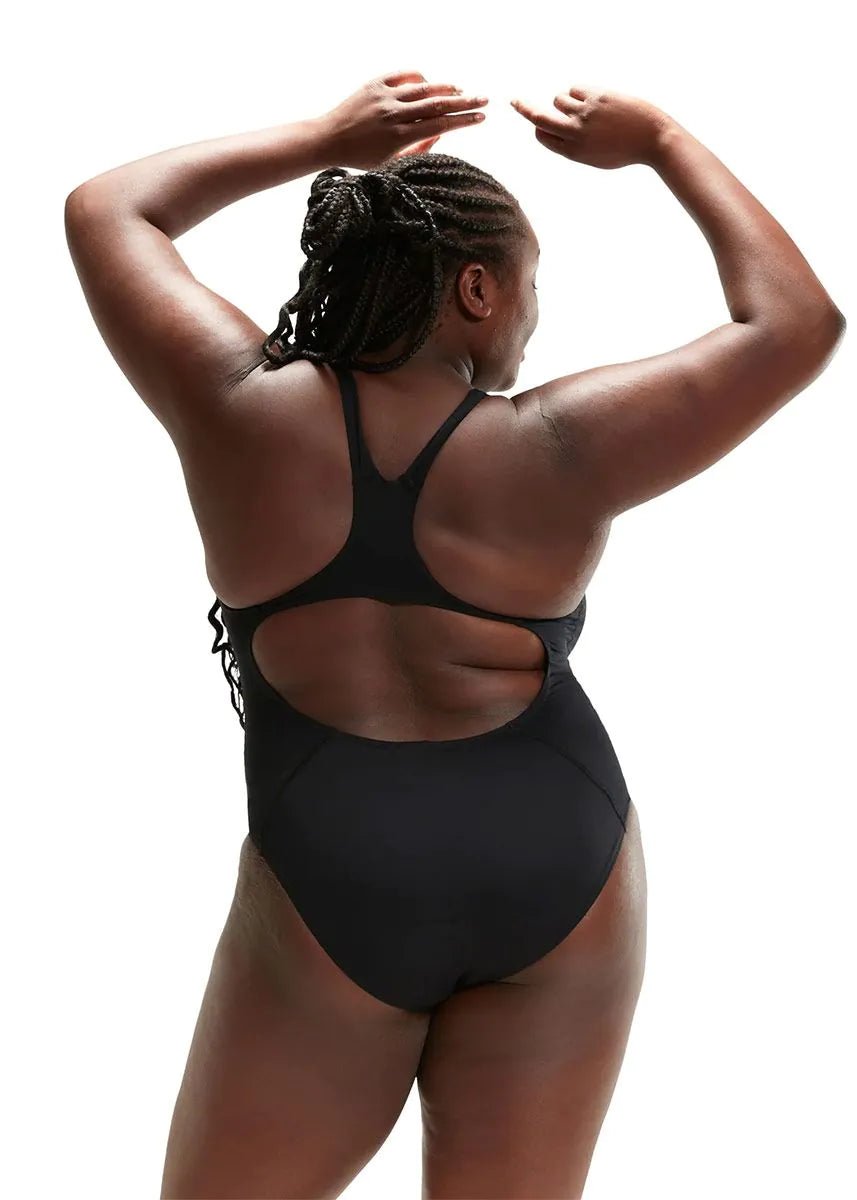 Speedo Eco Endurance naisten plus size uimapuku, mustaSpeedo
