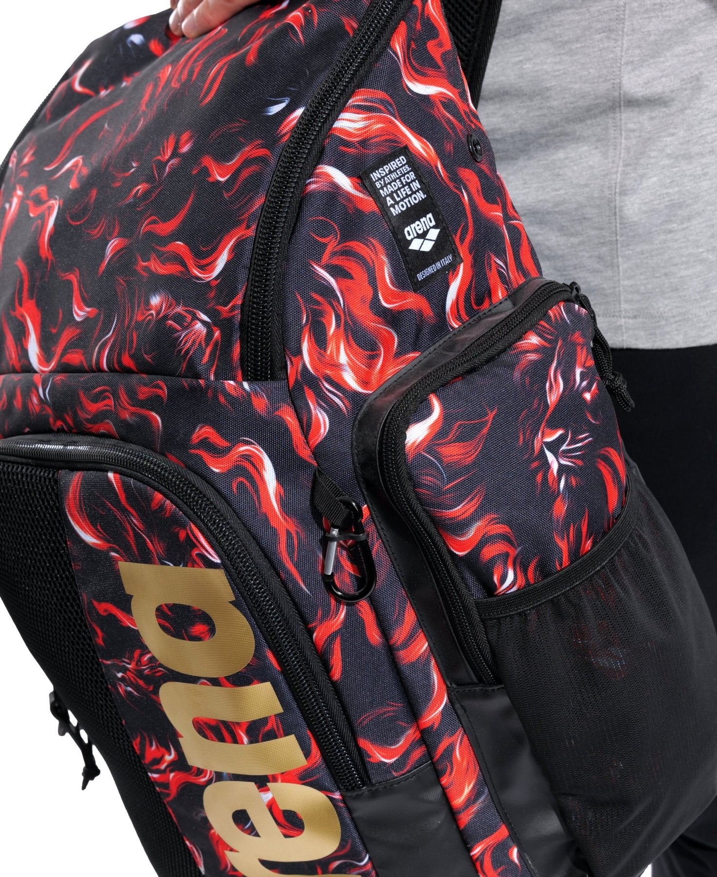 Spiky III Backpack 45 reppu, Allover Multi - Black IndomitusArena