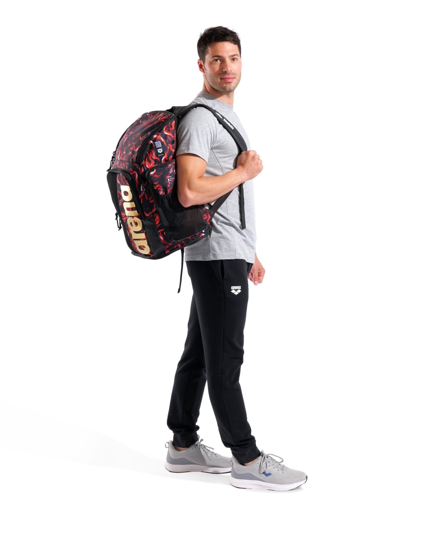 Spiky III Backpack 45 reppu, Allover Multi - Black IndomitusArena