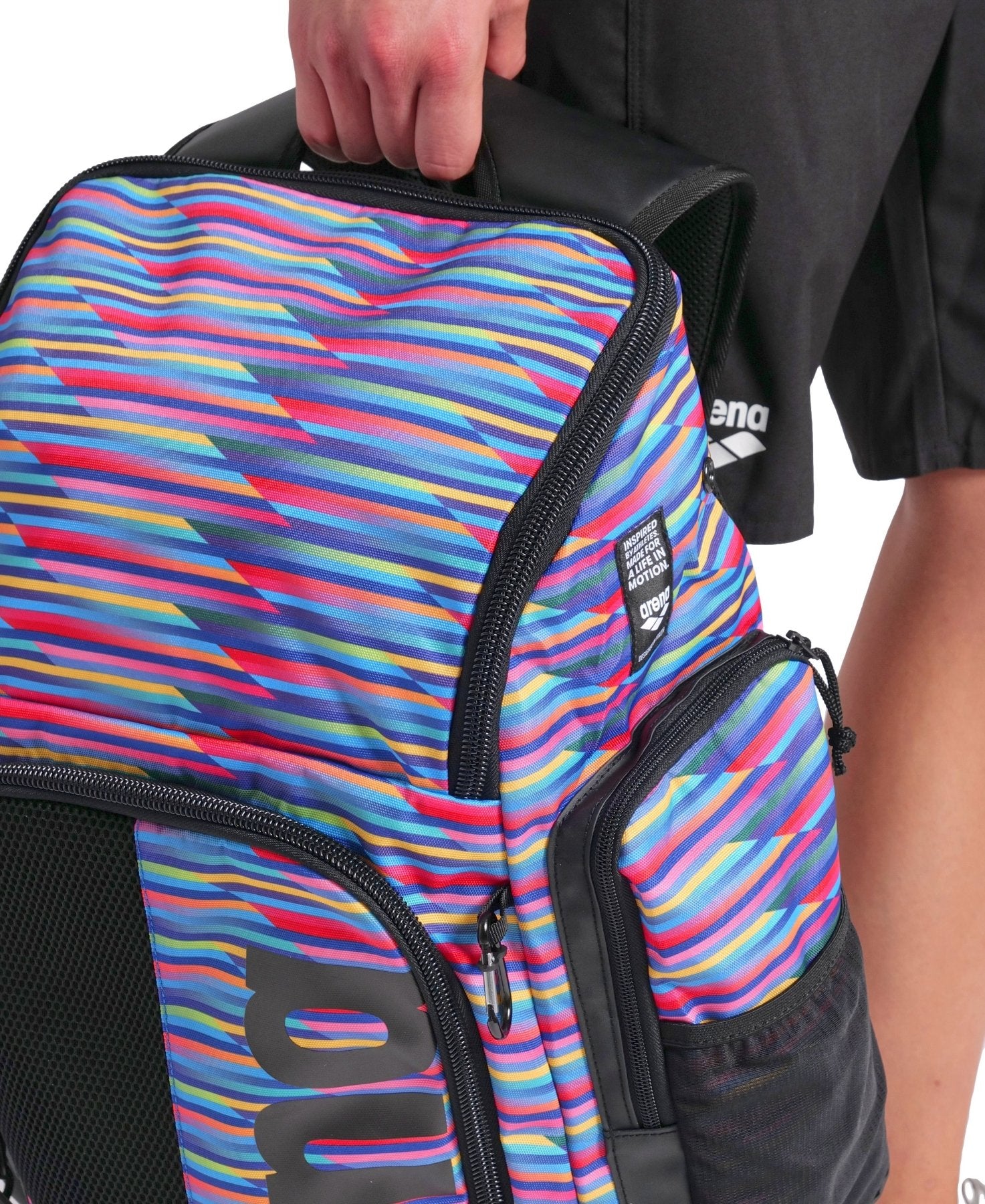 Spiky III Backpack 45 reppu, Allover Racing Stripes - Arena