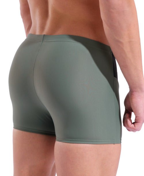 Steplogo Swim Short miesten uimahousut, sage - mustaArena