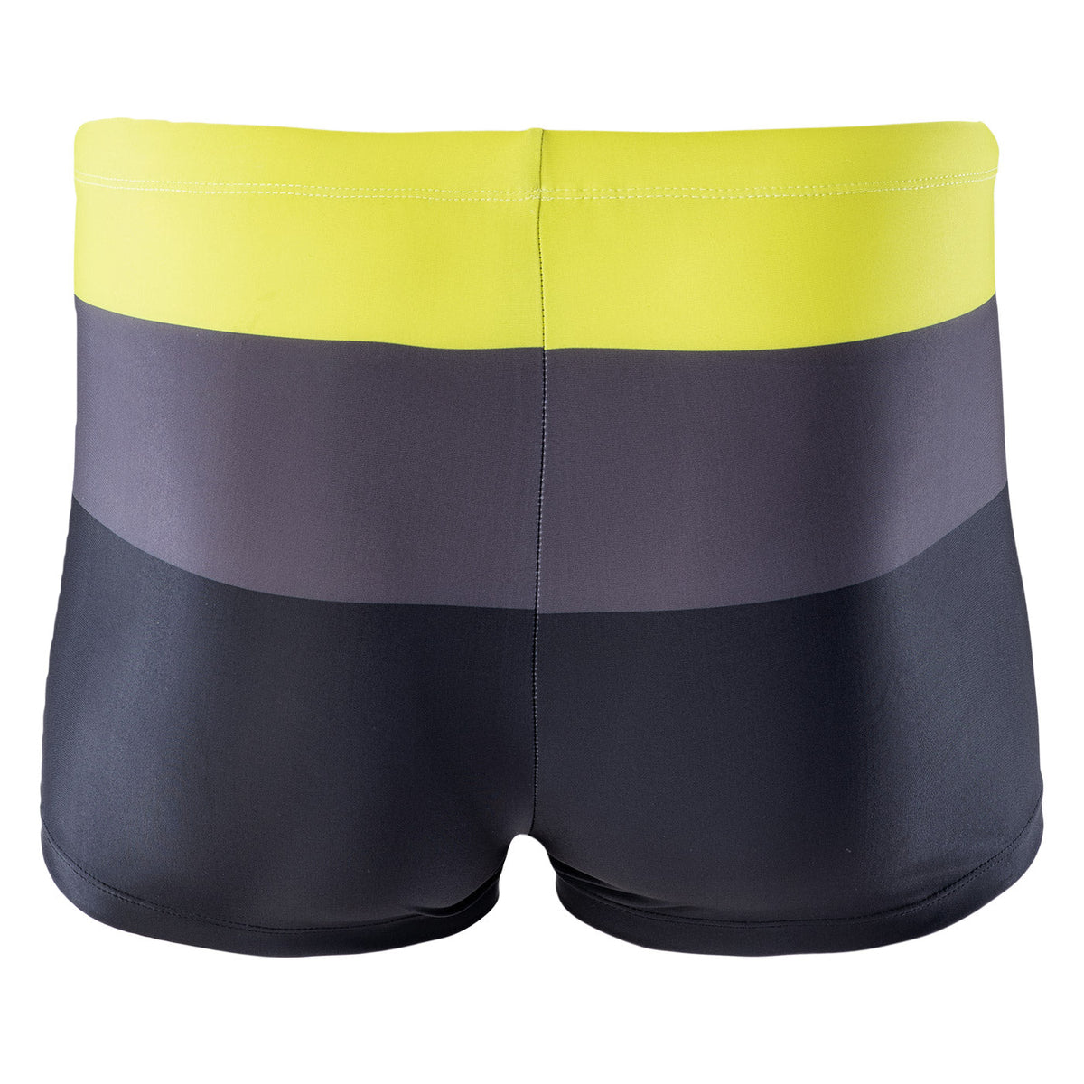 Stripe miesten boxer-uimahousut, keltainen-tummanharmaa-musta