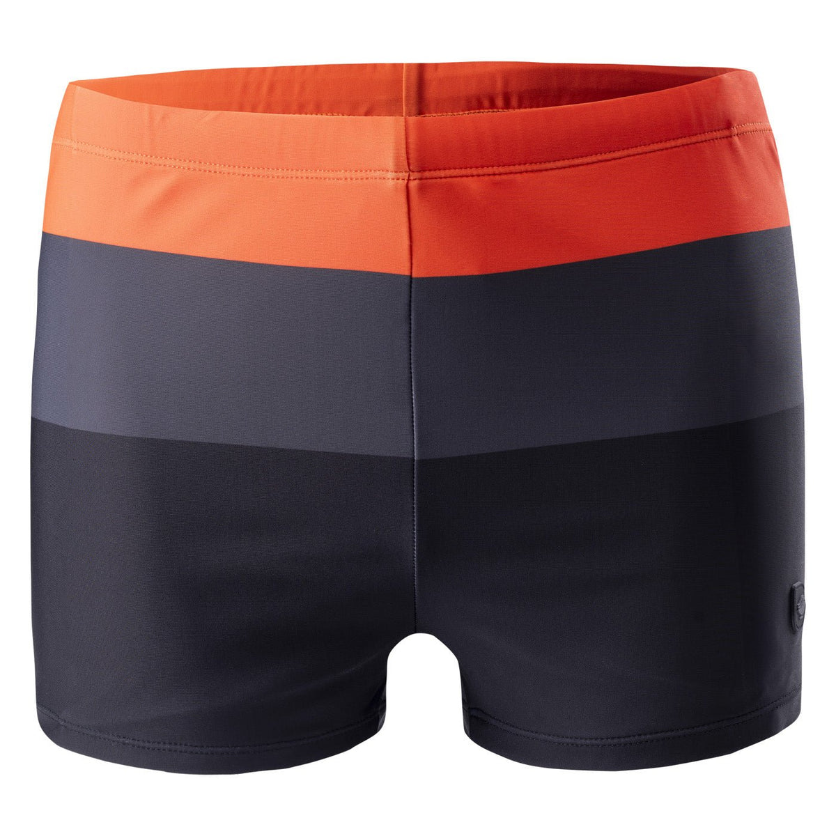 Stripe miesten boxer-uimahousut, ruoste-tummanharmaa-musta