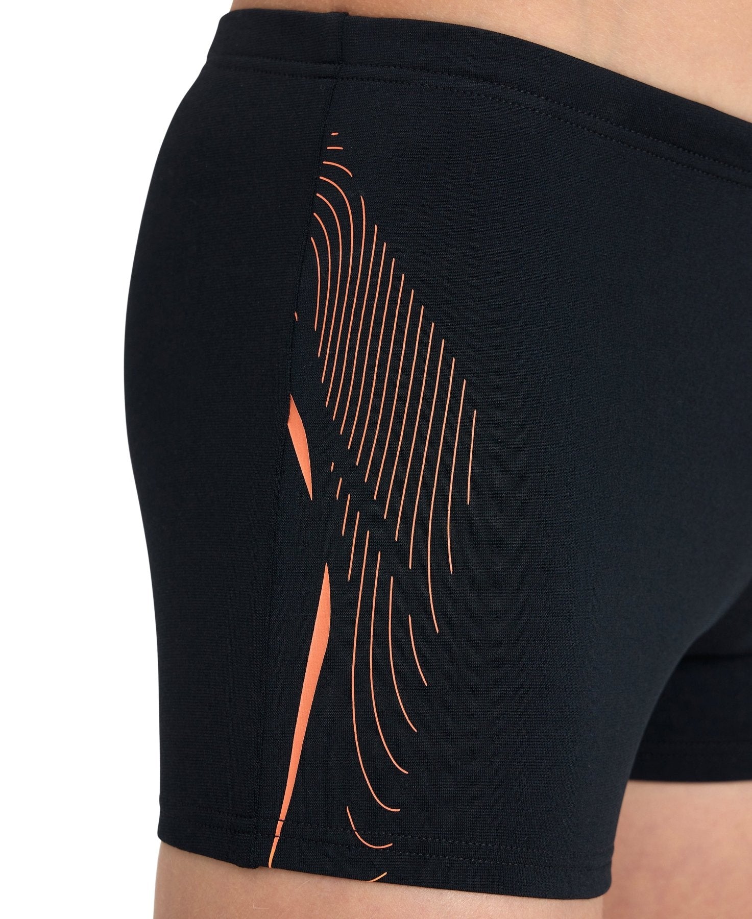 Swim Short Graphic poikien uimahousut, musta - oranssiArena