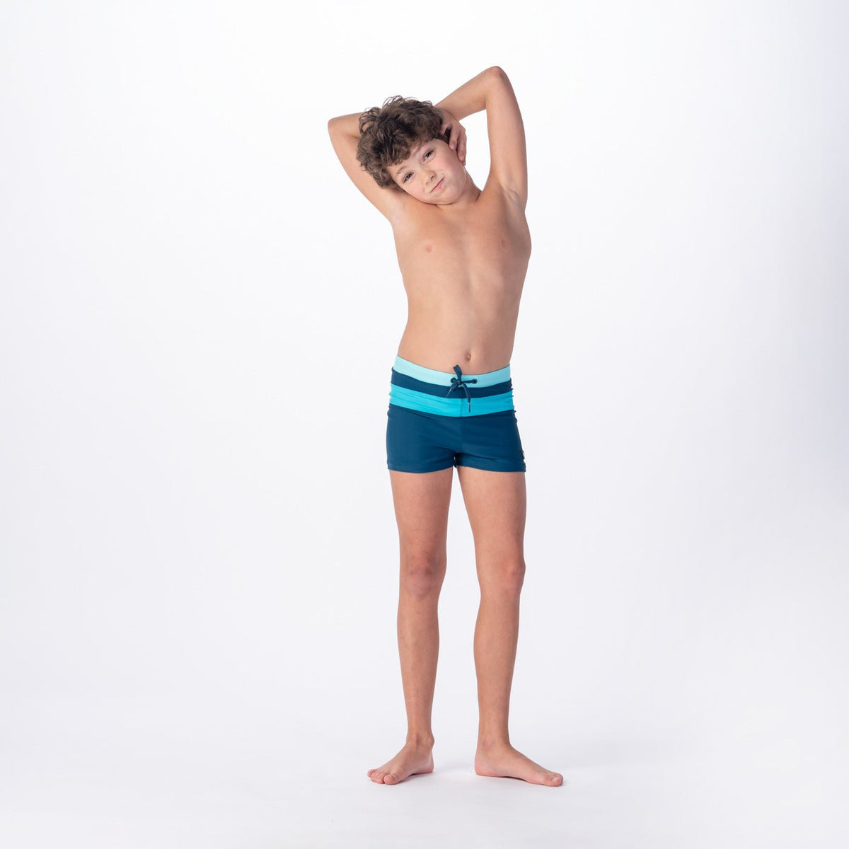Tahu Jr lasten boxer-uimahousut, petrooli-turkoosi