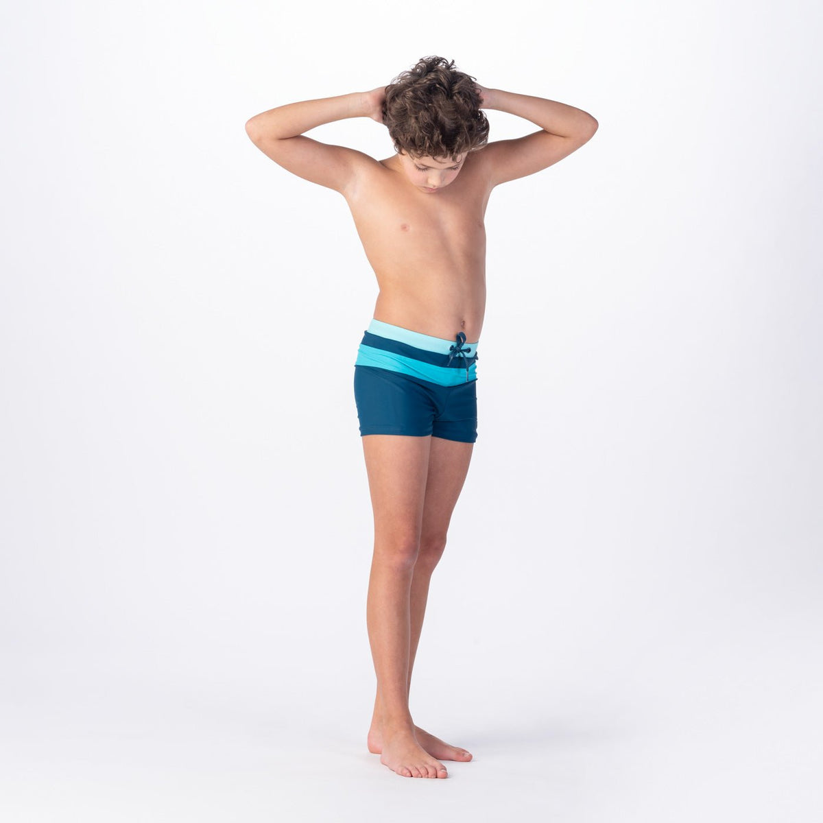 Tahu Jr lasten boxer-uimahousut, petrooli-turkoosi