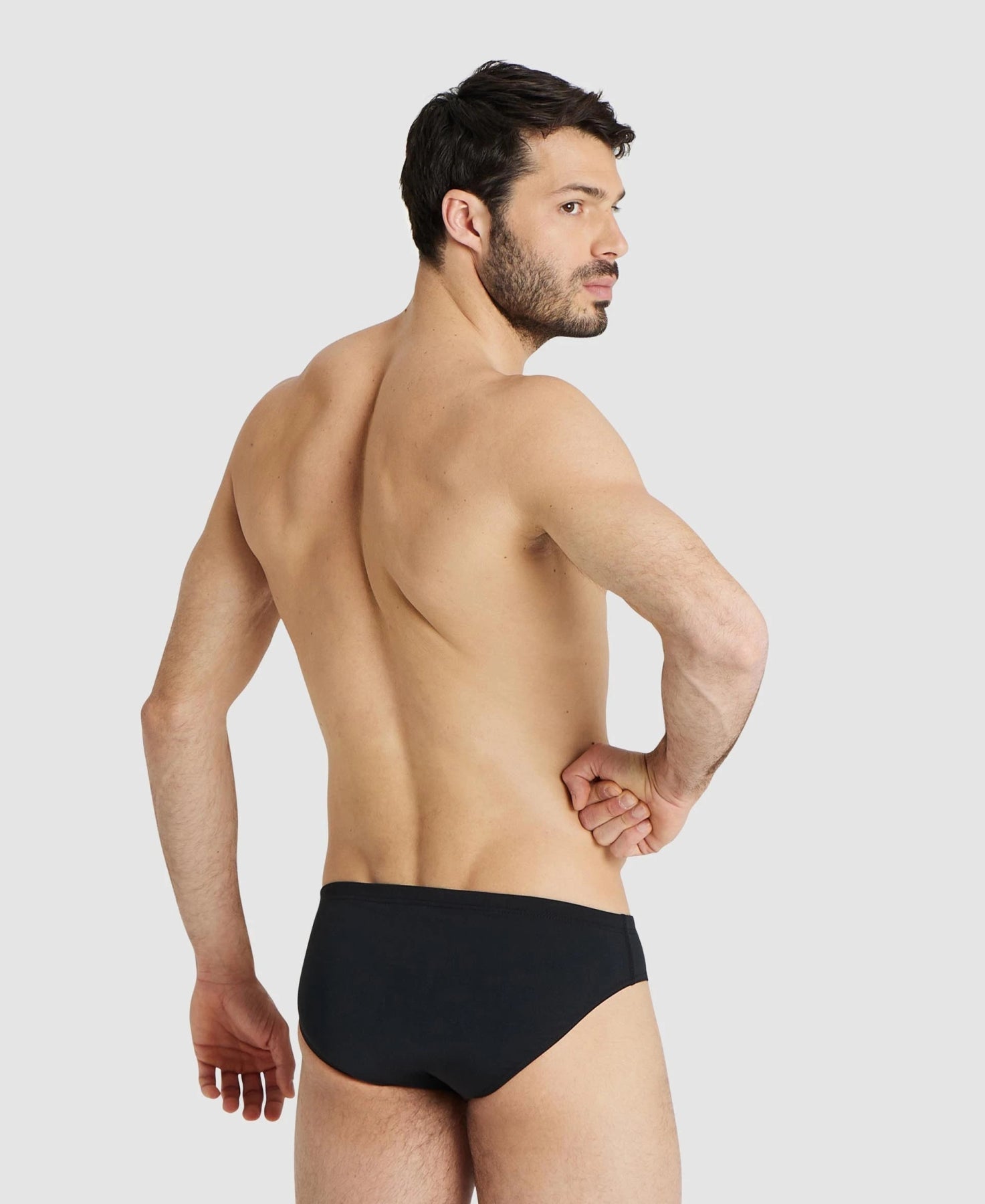 Team Swim Briefs Solid miesten uimahousut, musta - kultaArena