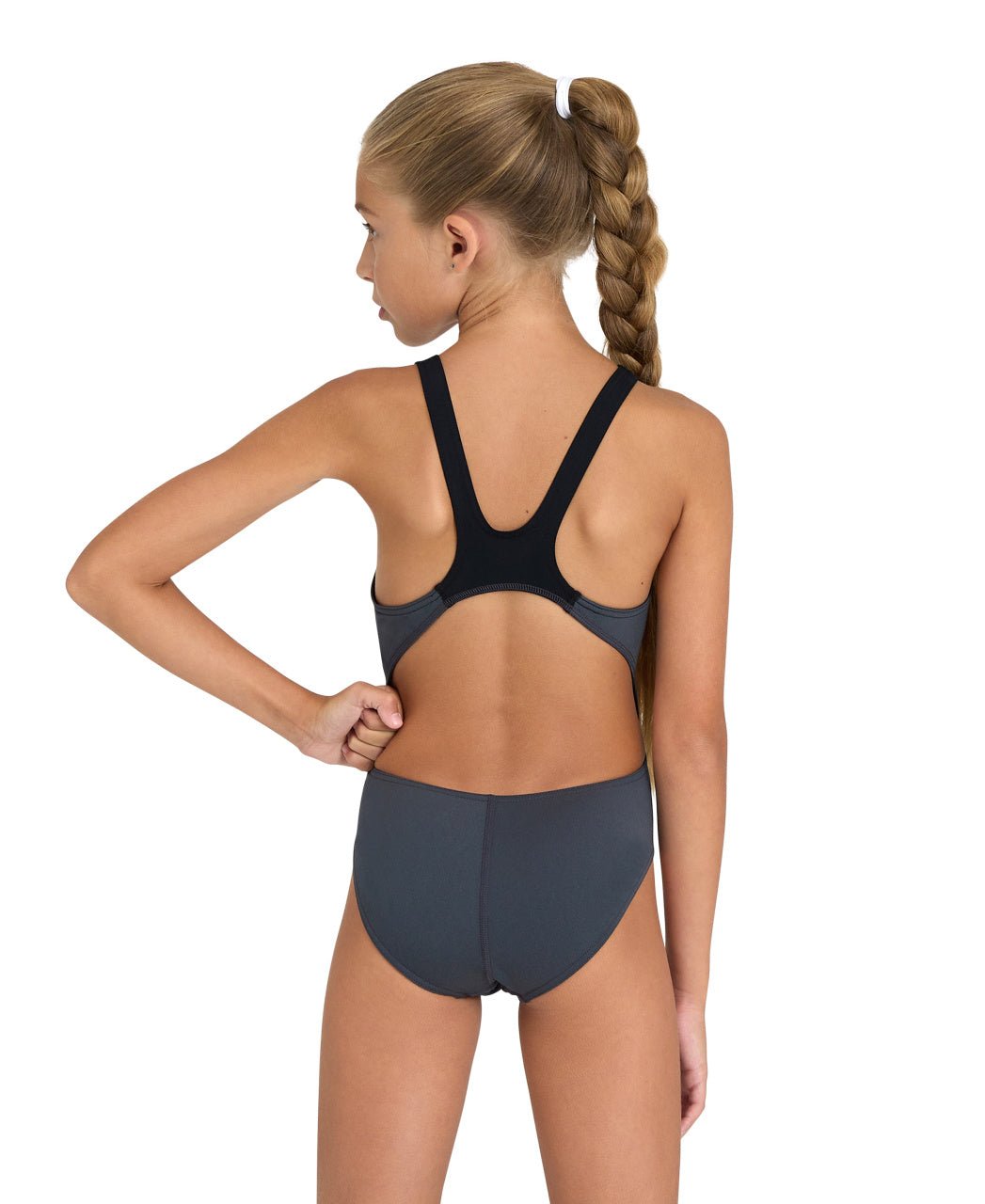 Team Swimsuit Swim Tech Solid tyttöjen uimapuku, asphaltArena