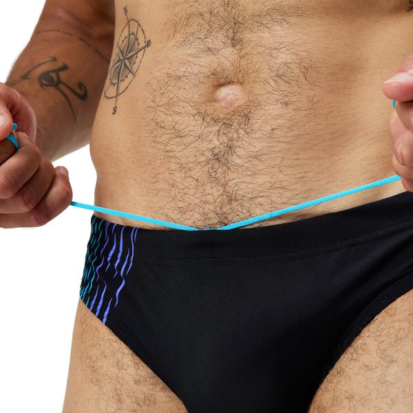 Tech Panel 7cm Brief miesten uimahousut, musta - sininen - Speedo