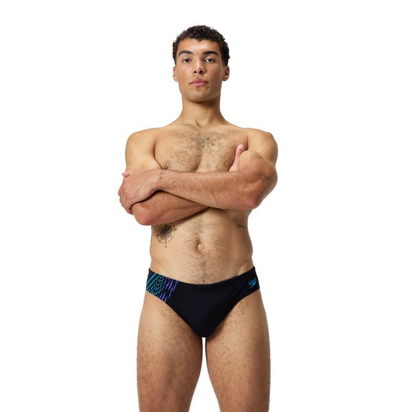 Tech Panel 7cm Brief miesten uimahousut, musta - sininen - Speedo