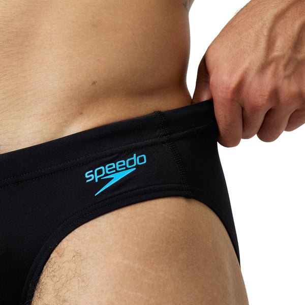Tech Panel 7cm Brief miesten uimahousut, musta - sininen - Speedo