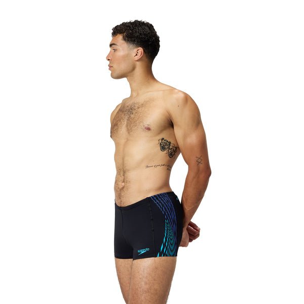 Tech Panel Aquashort miesten uimahousut, musta - sininen - Speedo