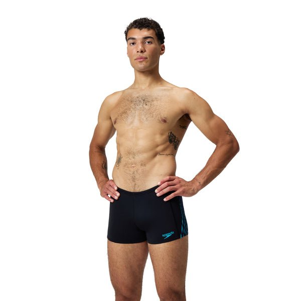 Tech Panel Aquashort miesten uimahousut, musta - sininen - Speedo