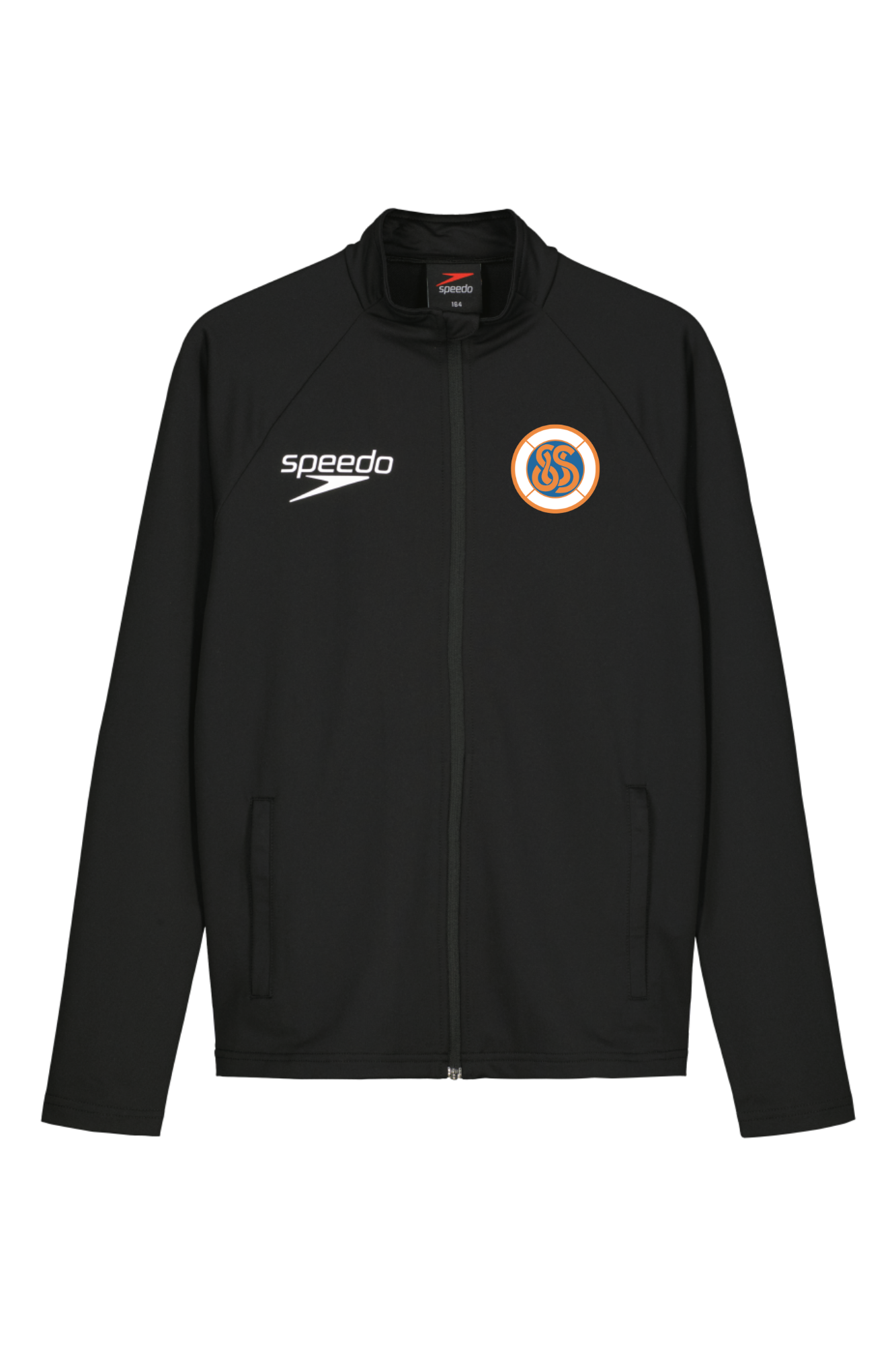 Unisex Technical Sweat Jacket, musta - Savonlinnan uimaseura