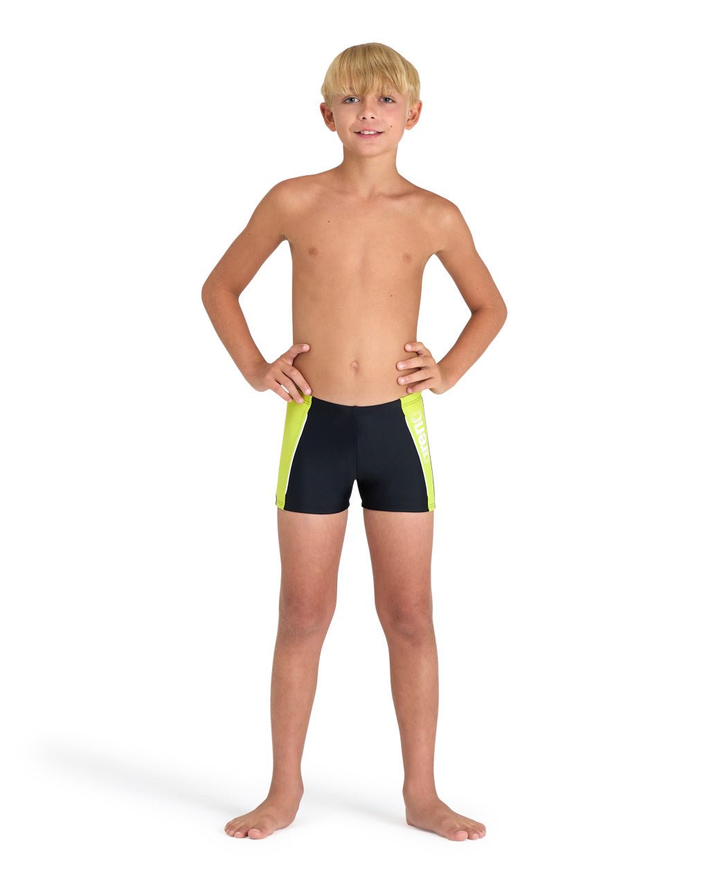 Thrice Jr Short R poikien uimahousut, musta - keltainen - Arena