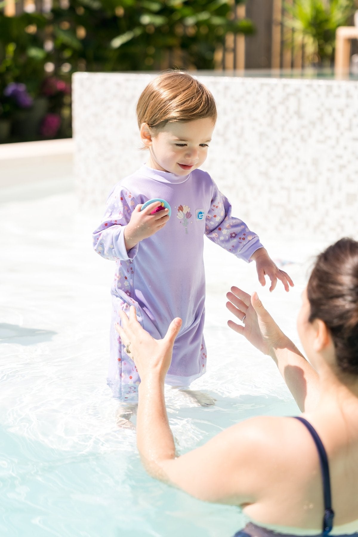 Warm in One lasten lämpöuimapuku, Lilac SpringSplashy