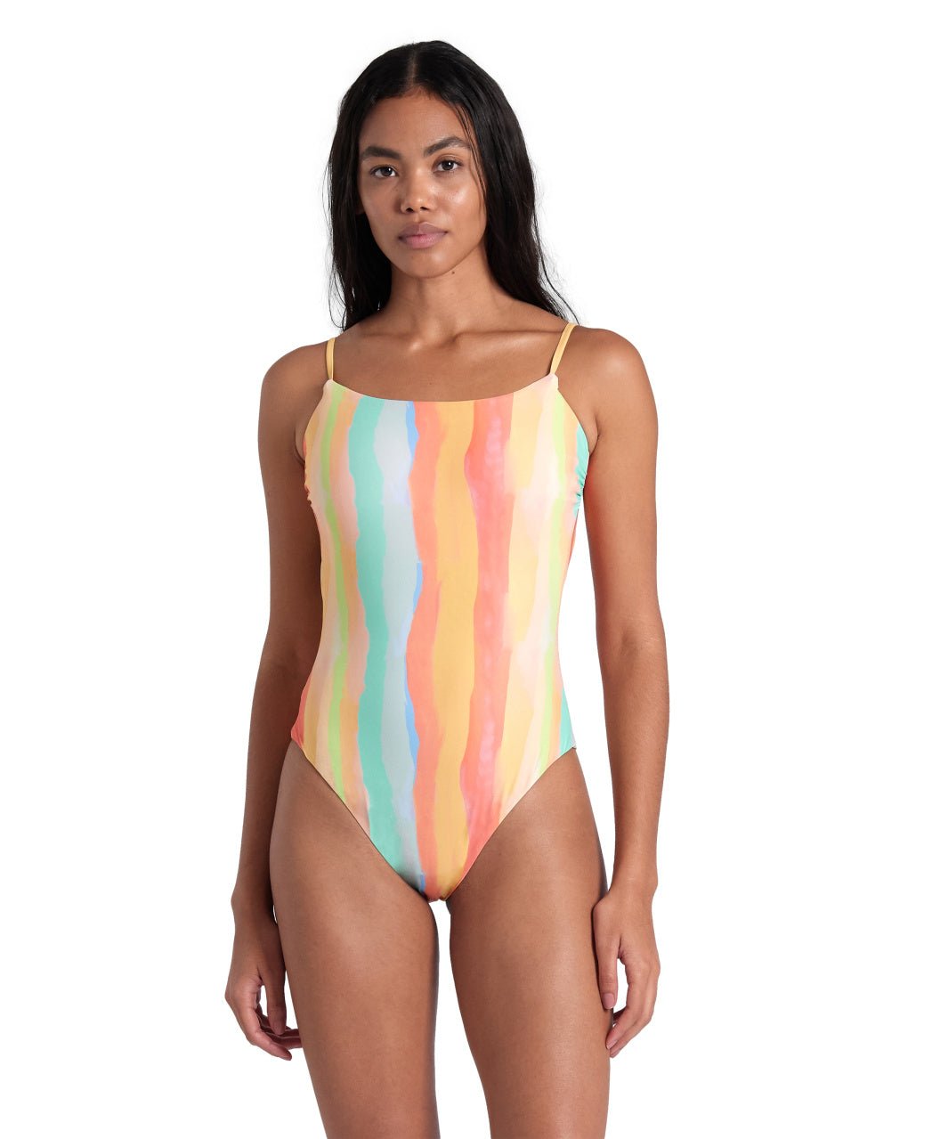 Water Print Swimsuit Multistripes naisten uimapukuArena