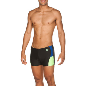 Ren boxer men's swimwear, black-lime