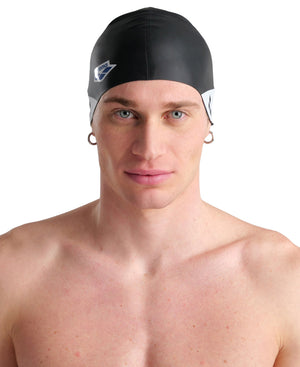 Icons Team Stripe Cap swim cap, black and white