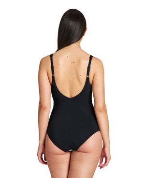 Cecilia Wing Back Women's Swimsuit, black