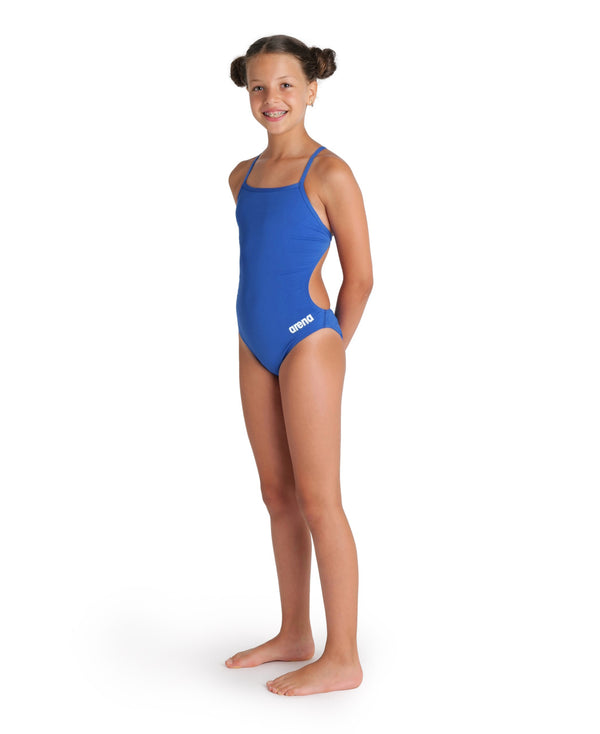 Team Challenge Solid girls swimsuit, blue