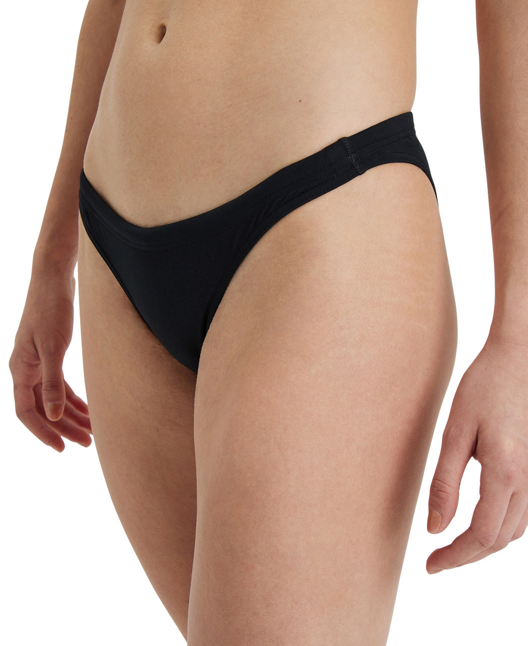 Team Swim Bottom Solid women's bikini top, black