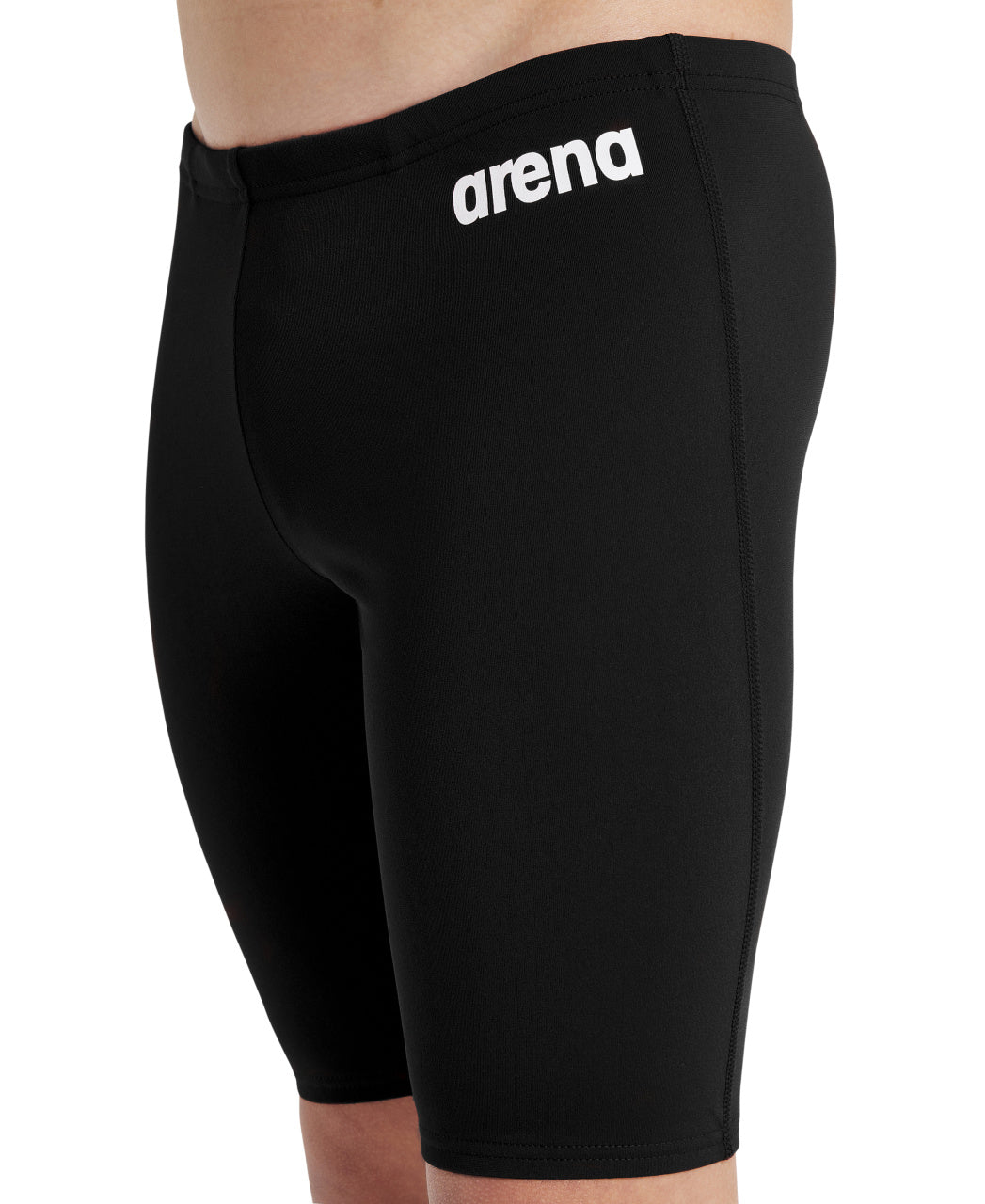 Solid Jr Jammer boys' swimming trunks, black