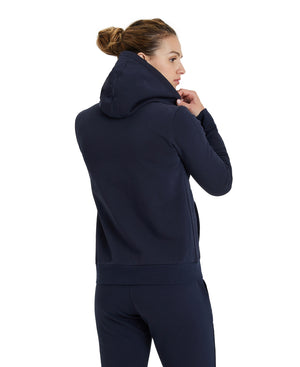 Team Hooded Panel women's jacket, navy blue