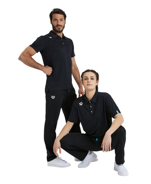 Team short-sleeved polo shirt, black