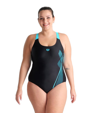 Swim Pro Back Graphic naisten plus-koon uimapuku