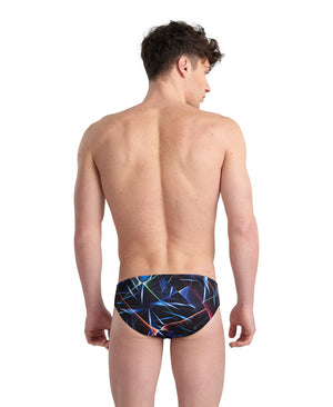 Swim Briefs Allover miesten uimahousut, musta-värikäs