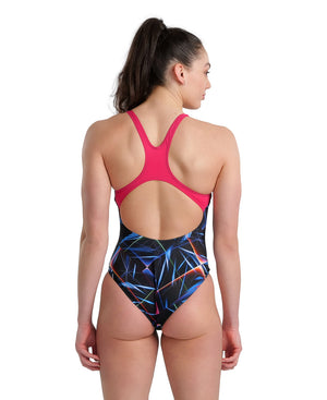 Swim Pro women's swimsuit, pink-navy
