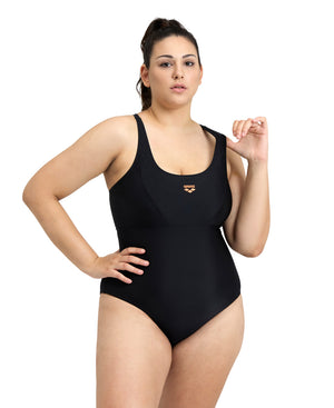 Solid Control Pro-Back Plus naisten uimapuku, musta