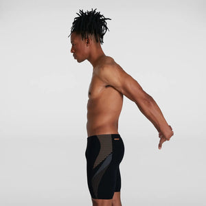 Tech Panel Jammer men's swimming trunks, black-orange