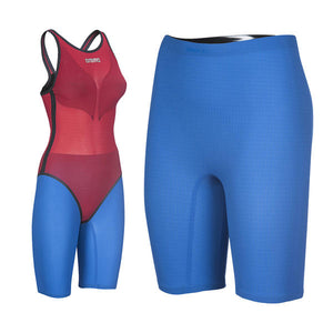 Carbon DUO JAMMER women's racing suit bottom, blue