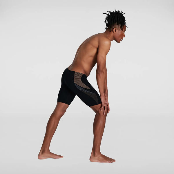 Tech Panel Jammer men's swimming trunks, black-orange