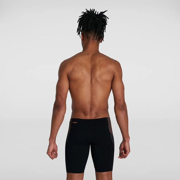Tech Panel Jammer men's swimming trunks, black-orange