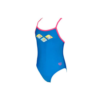 Training Kids girls swimsuit, turquoise