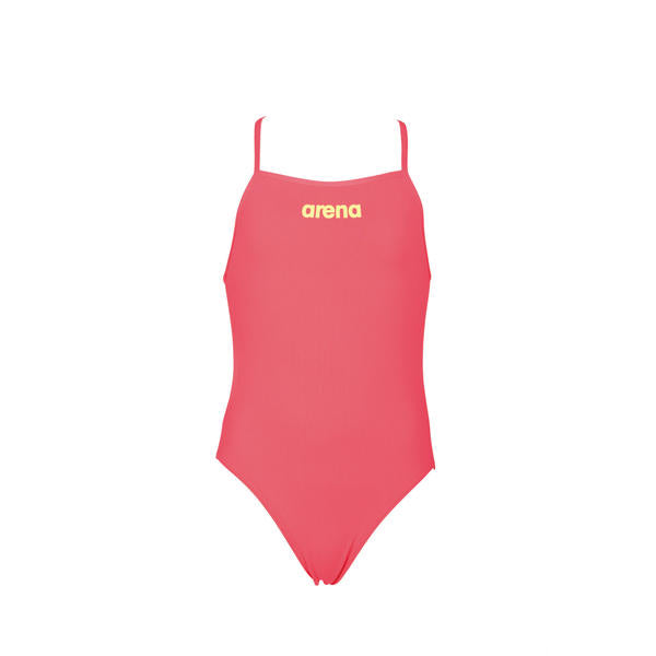 Solid Lightech Girls swimsuit, coral